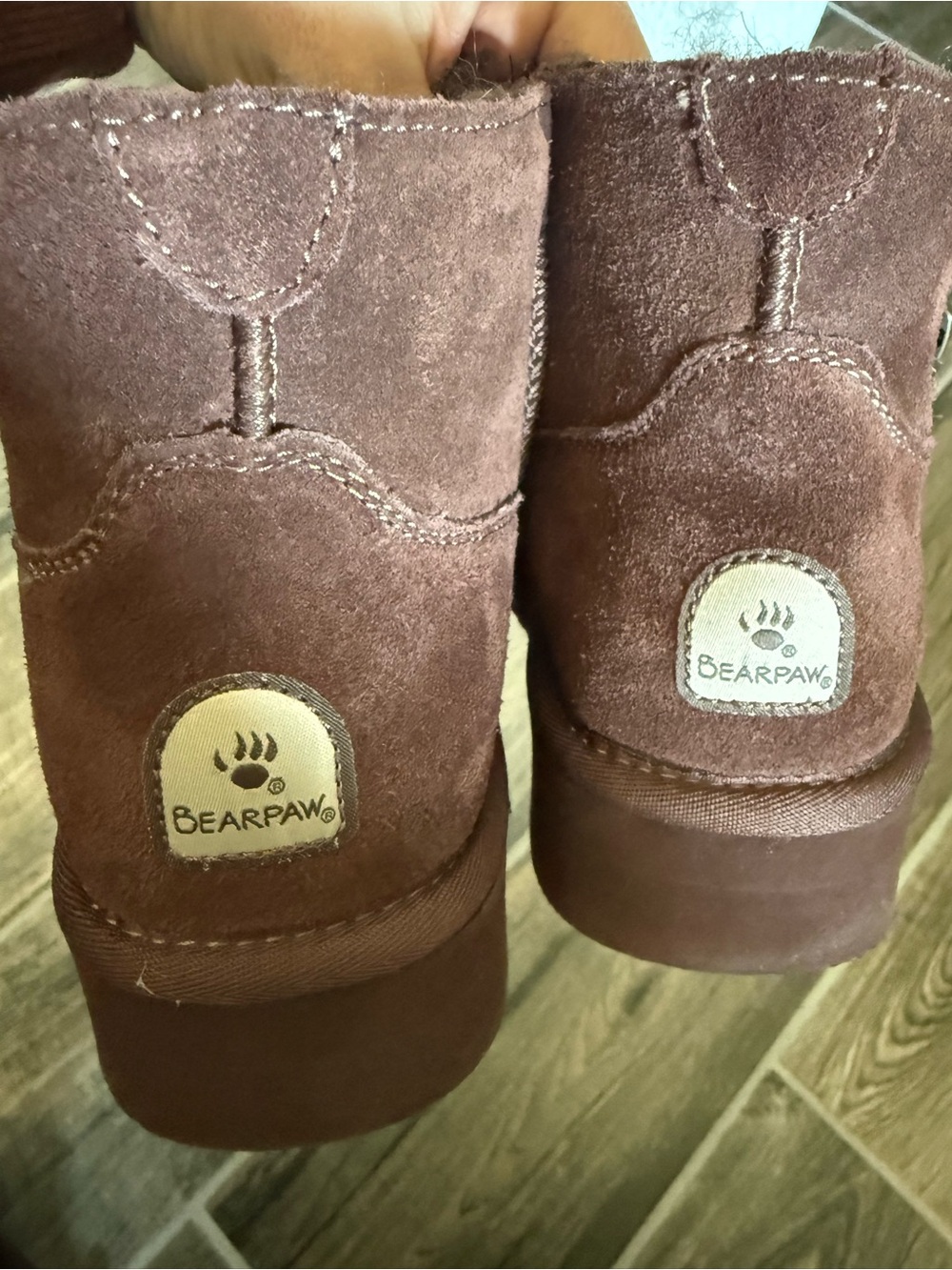 BearPaw Womens Chestnut Suede Pull-On Winter Boots with zipper
